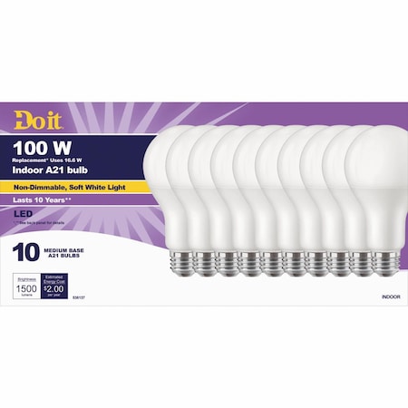 100wa21 T20led Bulb, 10PK